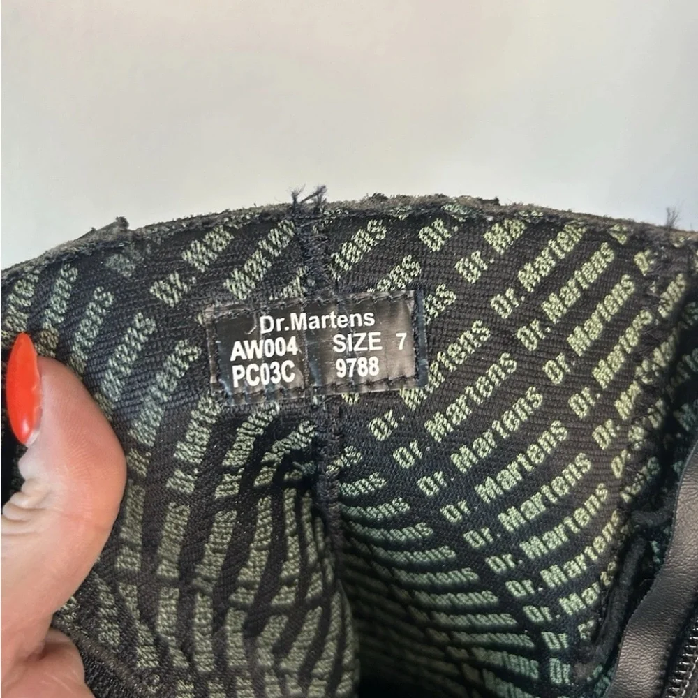 Vintage 90s Dr Martens 9788 Black Leather Moto Boots M7 W8.5 UK Made Unisex RARE - Picture 12 of 16